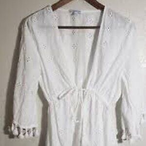 Blue Island Eyelet Beach/Swim Cover Up
